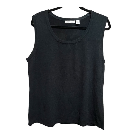 Luxe 360 Black Sleeveless Sweater 1X - Picture 3 of 6